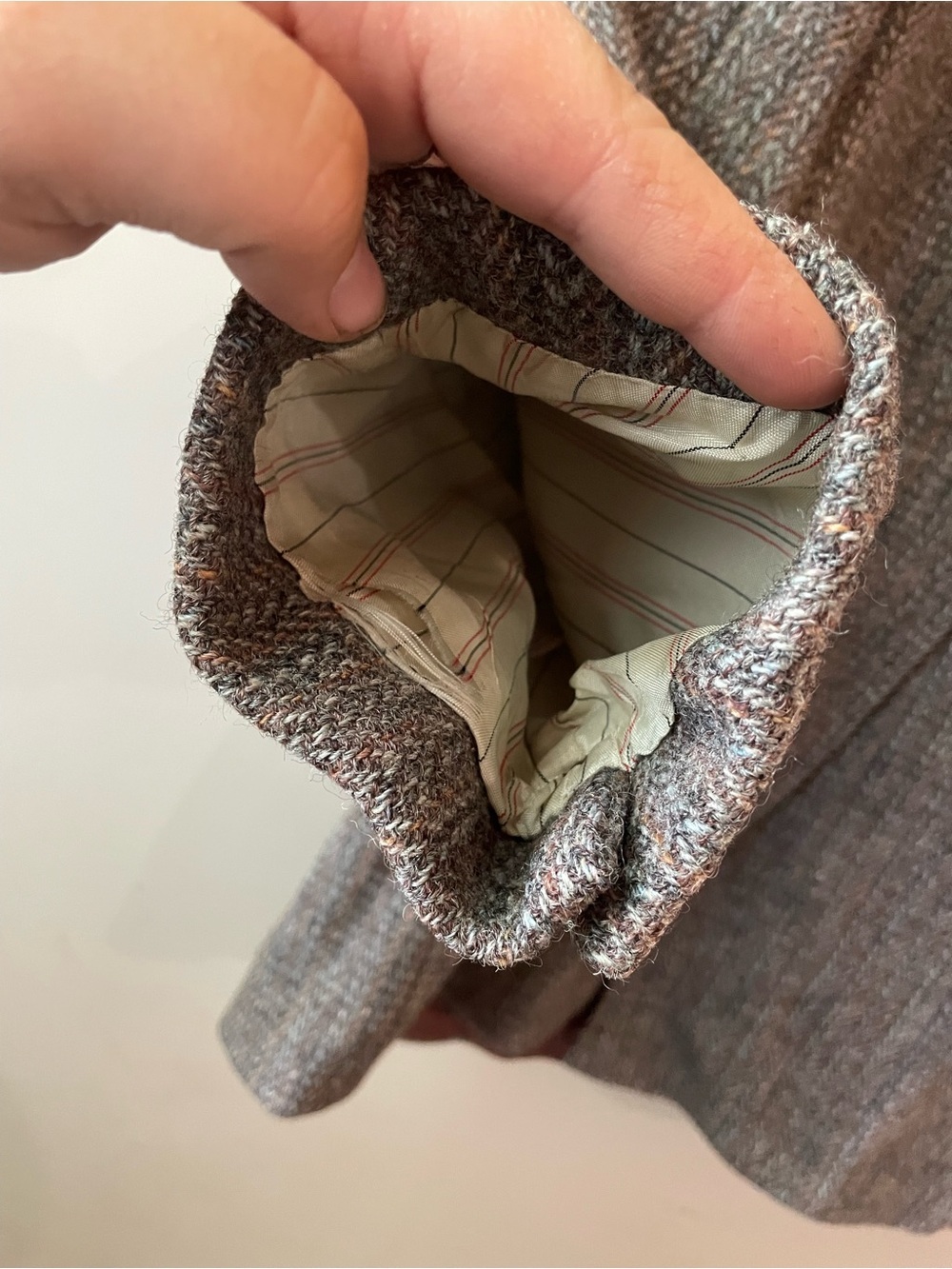 🐱 Harris Tweed | VINTAGE Wool Mens 44T Coat - Picture 6 of 11